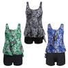 Plus Size Blouson Print Tankini