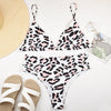 Spaghetti Strap Snake Print Leopard Print Sexy Women Bikini