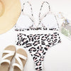 Spaghetti Strap Snake Print Leopard Print Sexy Women Bikini