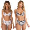 Spaghetti Strap Snake Print Leopard Print Sexy Women Bikini