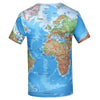 3D Map Printed Short Sleeves T-shirt