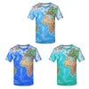 3D Map Printed Short Sleeves T-shirt