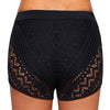 Plus Size Openwork Elastic Waist Shorts
