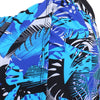 Leaf Print Overlap Swim Top