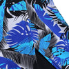 Leaf Print Overlap Swim Top