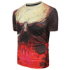 3D Skull Print Short Sleeves Tee