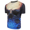 3D Skull Print Short Sleeves Tee