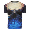 3D Skull Print Short Sleeves Tee
