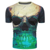 3D Skull Print Short Sleeves Tee
