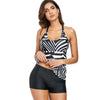 Stripes Strappy Tankini Set