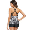 Stripes Strappy Tankini Set