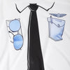 Men Faux Necktie Pocket Print Casual T-shirt