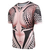 Tattoos Nake Belly Print Short Sleeves T-shirt