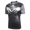 Chains Cross Animal Print Short Sleeves T-shirt