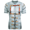Faux Bowknot Clothes Strap Print Short Sleeves T-shirt