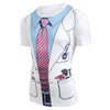 Faux Blazer Print Short Sleeves T-shirt
