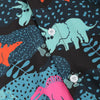 Button Up Leaves Dinosaur Animals Print Long Sleeves Shirt