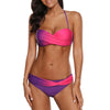 Ombre Color Halter Underwire Bikini Set