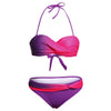 Ombre Color Halter Underwire Bikini Set