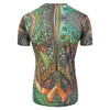 Short Sleeves Faux Belt Print Casual T-shirt