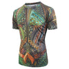 Short Sleeves Faux Belt Print Casual T-shirt