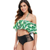 Tropical Print Ladder Cut Out Bikini Set