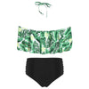 Tropical Print Ladder Cut Out Bikini Set