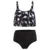 Dinosaur Print Ruched High Waist Bikini Set