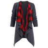 Plaid Open Draped Jacket