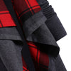 Plaid Open Draped Jacket