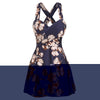 Floral Print Criss Cross One-piece Swimsuit