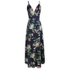 Spaghetti Strap Floral Flounced High Low Dress