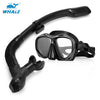 WHALE MK2600 + SK900 Professional Adult Diving Silicone Mask Glasses Snorkel Set