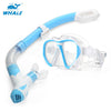 WHALE MK2600 + SK900 Professional Adult Diving Silicone Mask Glasses Snorkel Set