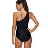Mesh Panel One Shoulder Padded Swimsuit