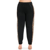 Plus Size Side Snakeskin Print Elastic Waist Pants