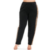 Plus Size Side Snakeskin Print Elastic Waist Pants