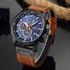 Curren 8291 Male Quartz Watch Leather Strap Business Wristwatch