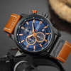 Curren 8291 Male Quartz Watch Leather Strap Business Wristwatch