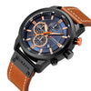 Curren 8291 Male Quartz Watch Leather Strap Business Wristwatch