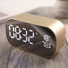 LED Alarm Clock with FM Radio Wireless Bluetooth Speaker Support Aux TF for Office Bedroom