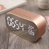 LED Alarm Clock with FM Radio Wireless Bluetooth Speaker Support Aux TF for Office Bedroom