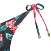 Tropical Print Ruffled String Bikini Set