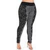Plus Size Space Dye Printed Leggings