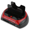 ESATA Dual IDE SATA OTB HUB USB 2.0 Reader HDD Docking Station Card Reader EU Plug