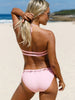 Lace Up Padded Halter Bikini Set