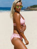 Lace Up Padded Halter Bikini Set