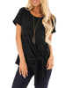Space Dye Knotted Short Sleeve Tee