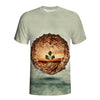 3D Tree Of Life Print Short Sleeve T-shirt