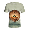 3D Tree Of Life Print Short Sleeve T-shirt